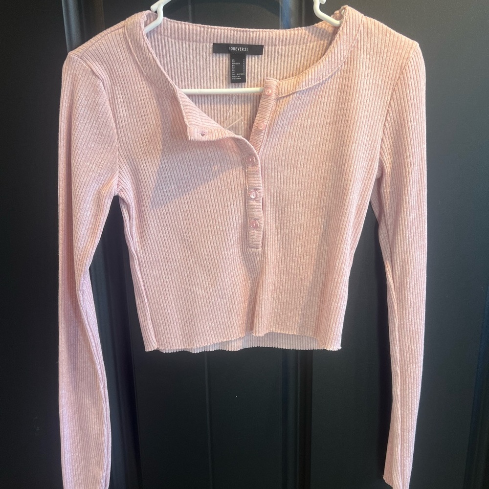 Forever 21 long sleeve crop top